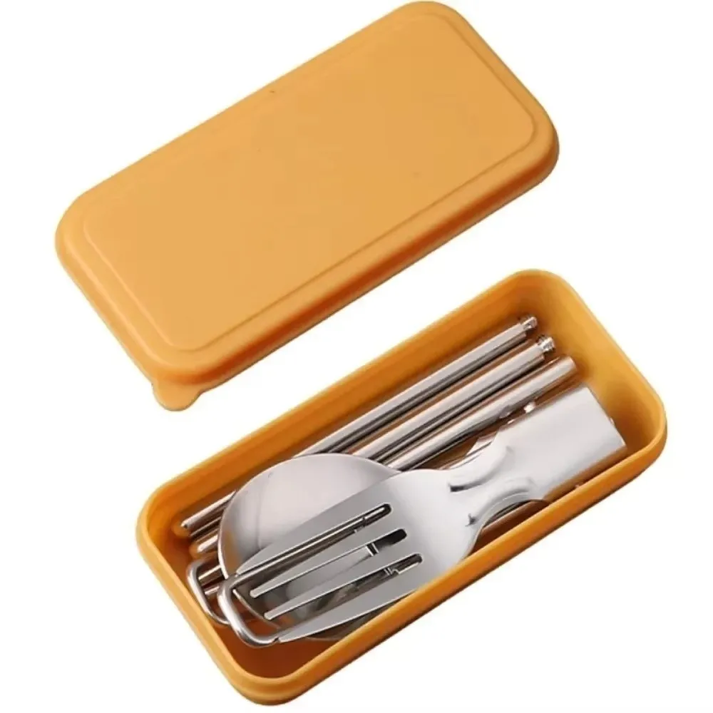 Cubiertos plegables de acero inoxidable 304 para acampar - imagen 2
