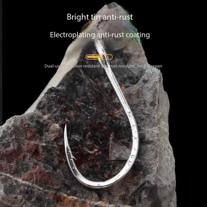 Anzuelo BKK, cuerpo de anzuelo plano soldado sin costuras, adecuado para pesca en barco, pargo rojo, atún y equipo de pesca con fondo de cebo vivo - imagen 4