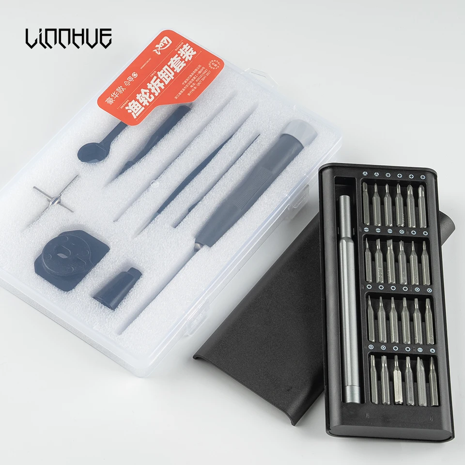 Aparejos de pesca LINNHUE, reparación artesanal, piezas de carrete de Baitcasting giratorio, desmontaje de carrete de pesca, Kit de herramientas de mantenimiento de descarga - imagen 3