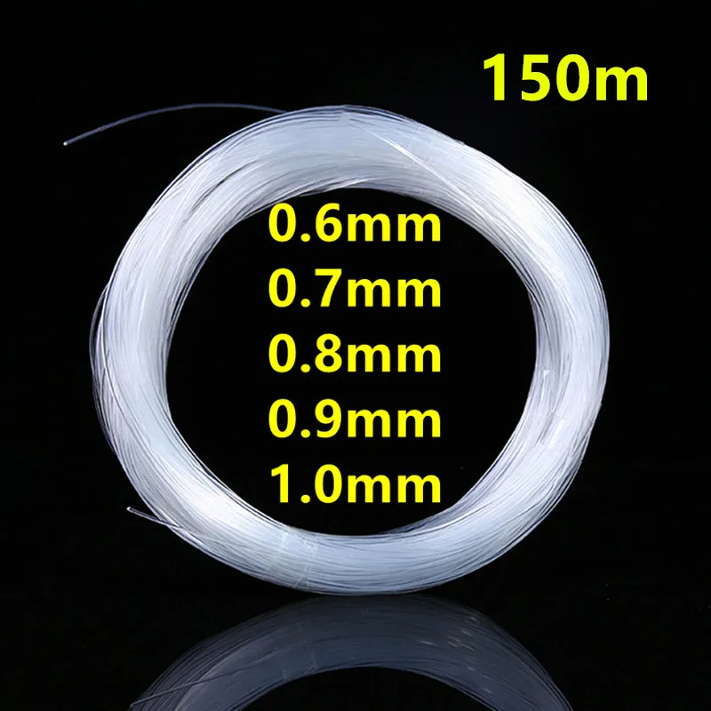 150m nailon extragrande 0,60/0,70/0,80/0,90/1mm líneas de pesca pesca calamar tiburón barco de agua salada productos de pesca