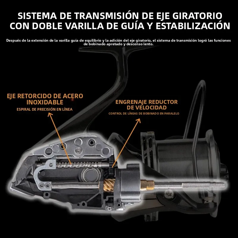 Carrete giratorio DEUKIO – Alcance máximo en pesca de mar - imagen 5