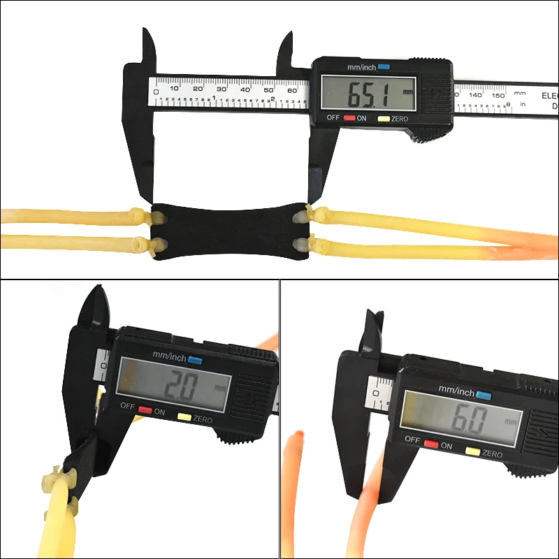 3/6/9 piezas, 6mm en el interior, dos bandas de goma de látex gruesas, Látex Natural para tirachinas de caza, accesorios de tiro al aire libre - imagen 4