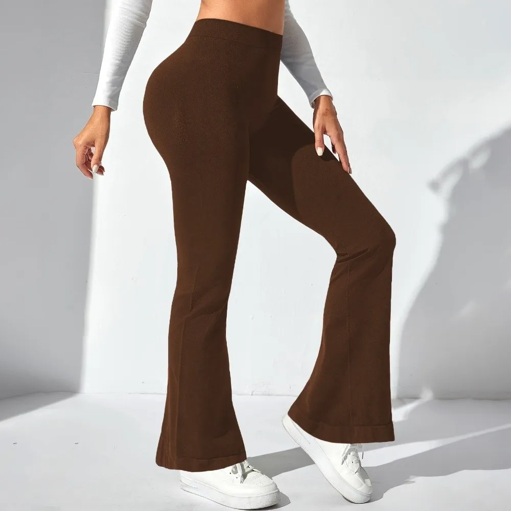 Pantalones deportivos de Yoga con cintura en V, mallas deportivas elásticas para levantamiento de cadera, mallas transpirables de cintura alta para Yoga, mallas sin costuras para entrenamiento - imagen 2