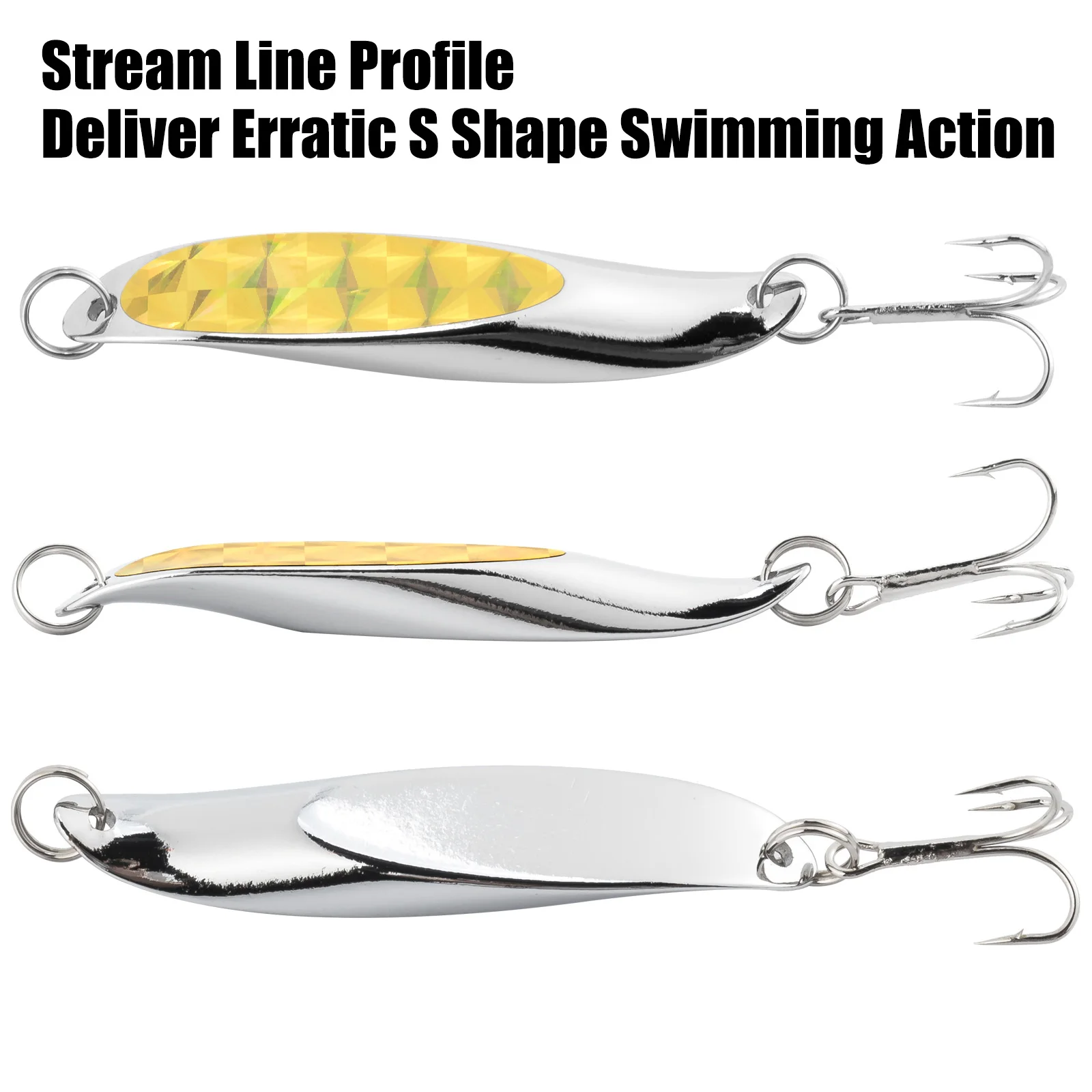 Cuchara de plantilla de metal para jigging y trolling en agua salada