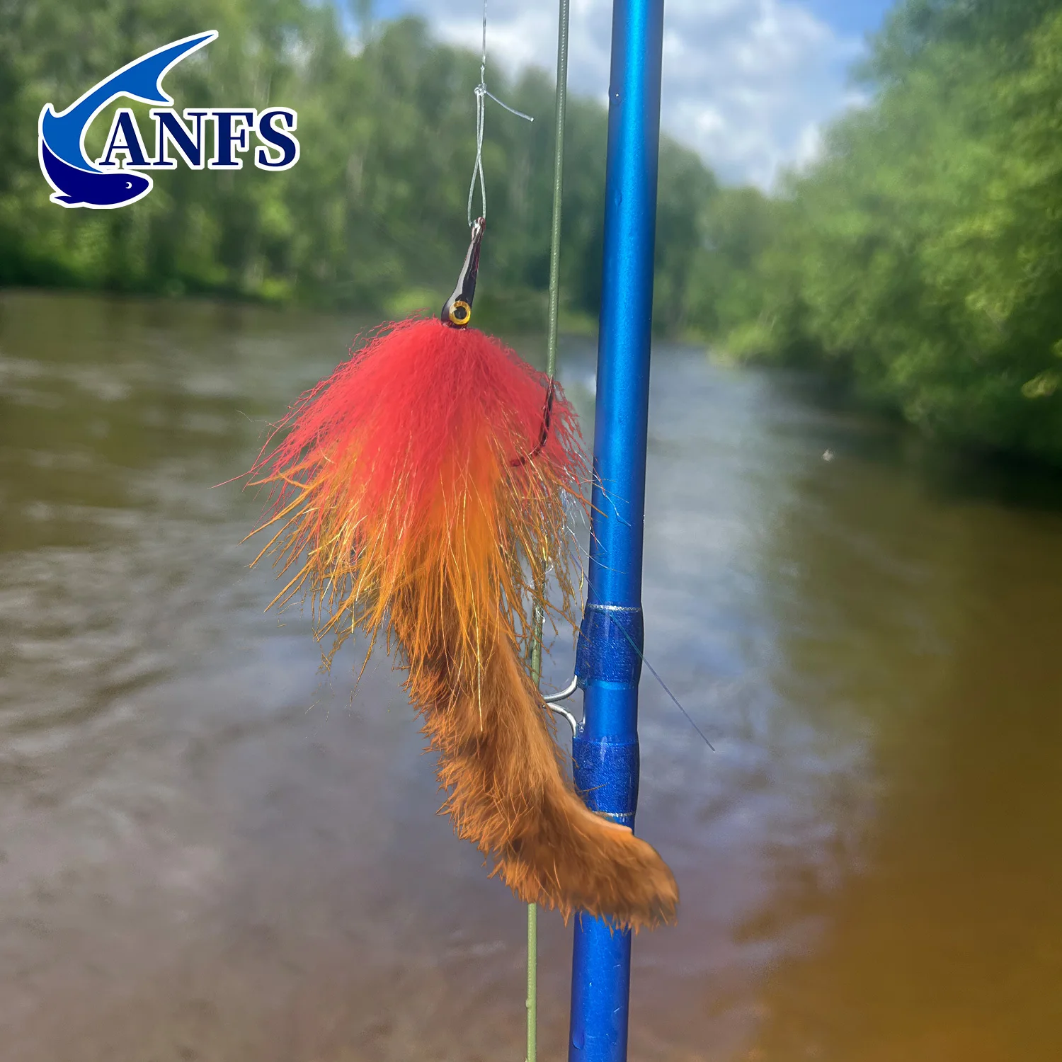 ANFS 1 pieza de mosca de lona, moscas de lona, lazos de mano, moscas de pesca con mosca de vapor para pesca en agua salada - imagen 4