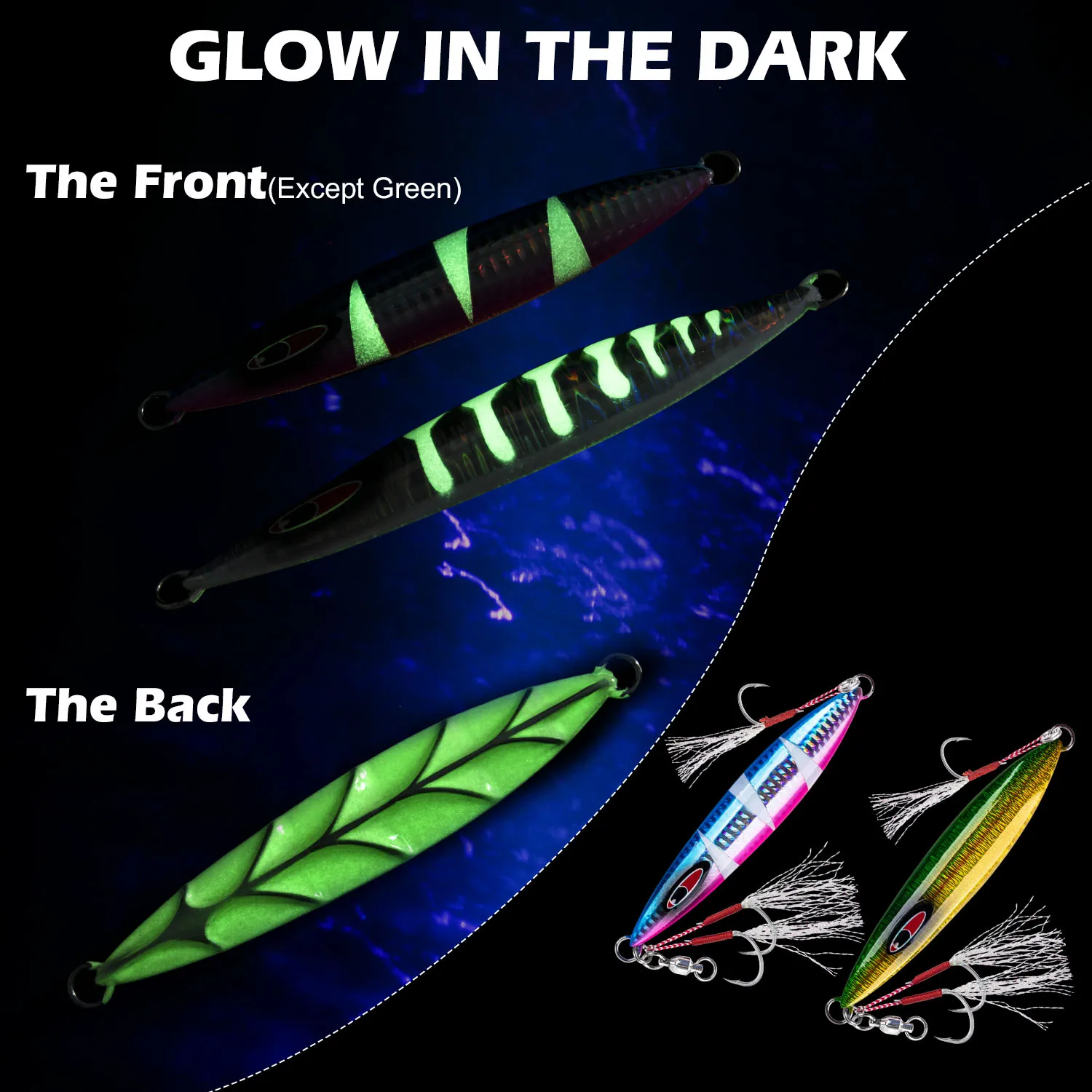 Slow Jig Goture Luminoso – Señuelo de Metal para Pesca en Mar - imagen 4