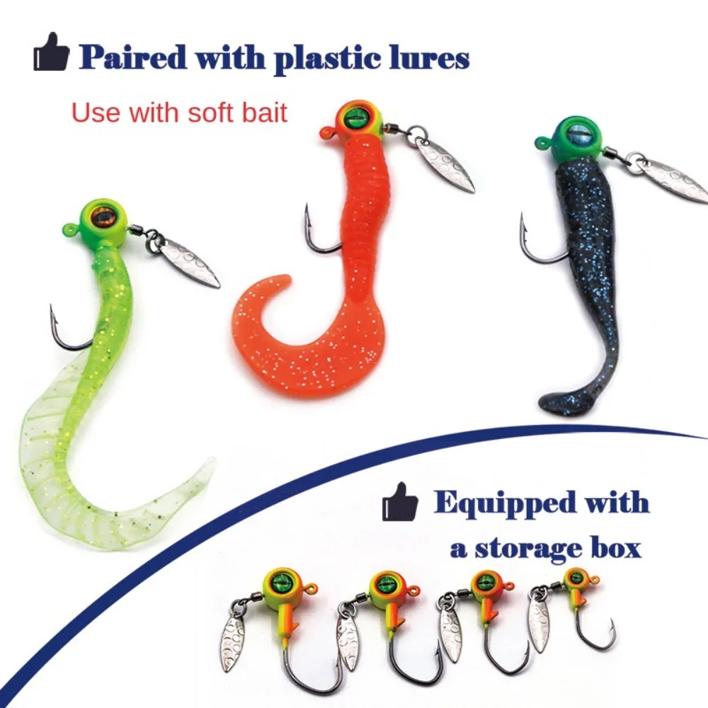 5 uds 0,88g 3,5g 5g anzuelos de pesca afilados recusar correr señuelo de bloqueo de peces cebo suave gancho triangular de doble bloqueo Anti colgante