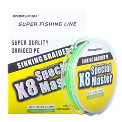 Línea trenzada Angryfish X8 PE 8+1 - Doble estructura hasta 80LB