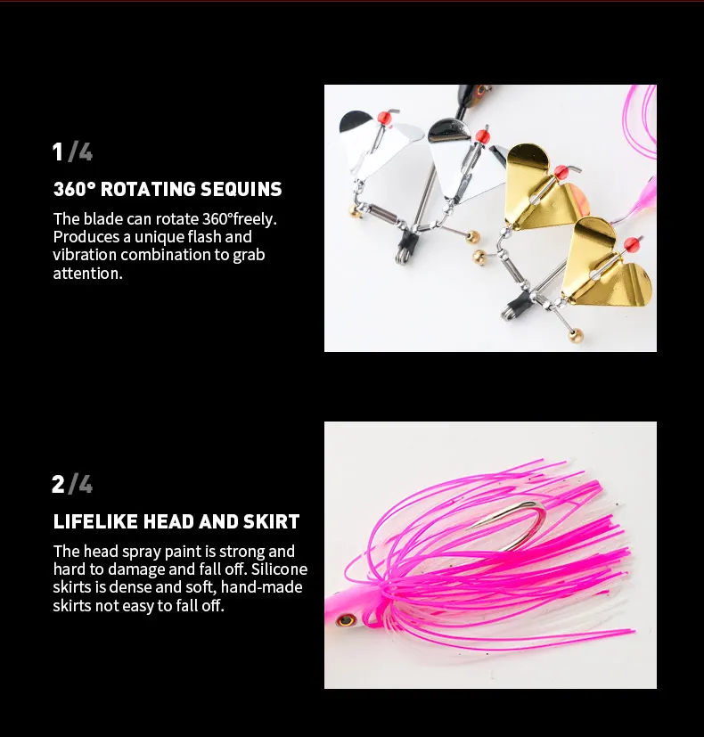 1 Uds señuelo de Metal Spinner 30G cebo duro señuelo de Pesca giratorio Wobbler Pesca Spinner señuelo Spinnerbait Pike Fish Ta - imagen 3