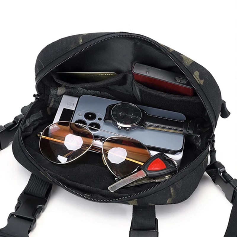 Bolsa de pecho de pesca impermeable Molle, mochila de nailon para escalada, Camping, bolsas tácticas para hombres, chaleco de viaje al aire libre, riñonera - imagen 5