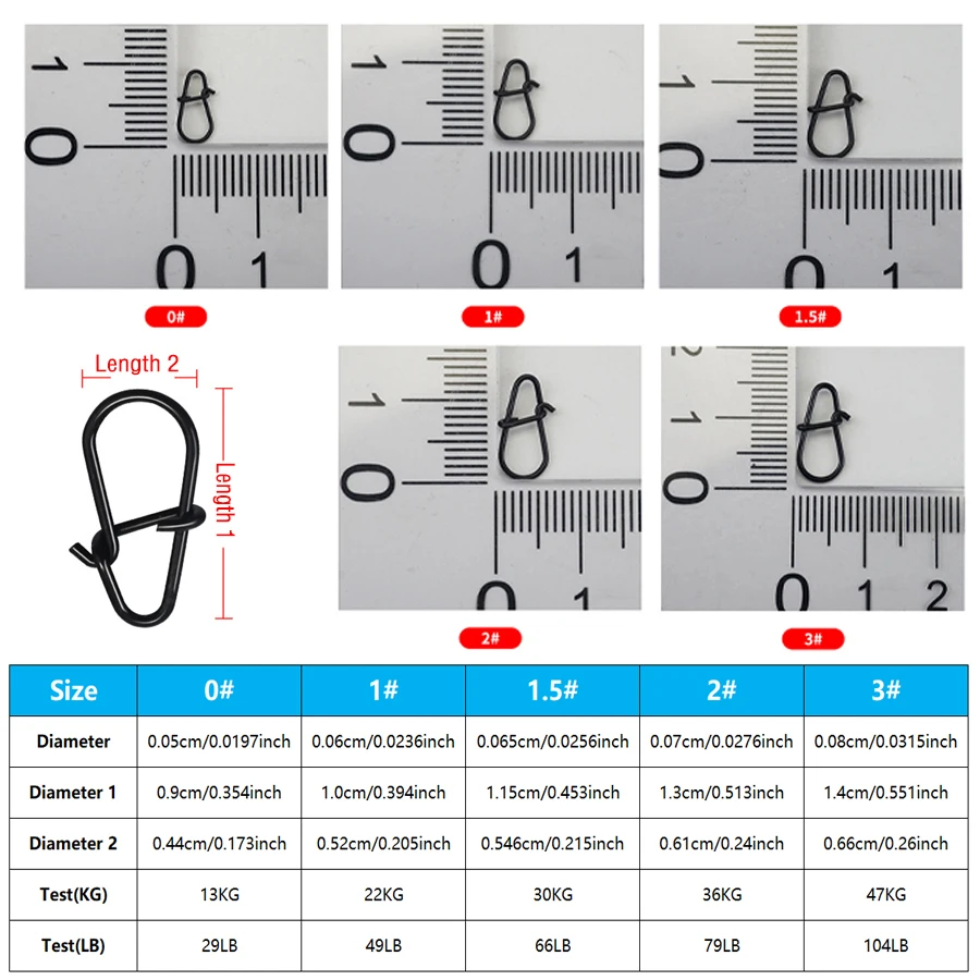 Broche Duo Lock de acero inoxidable – Clip de presión para pesca - imagen 5