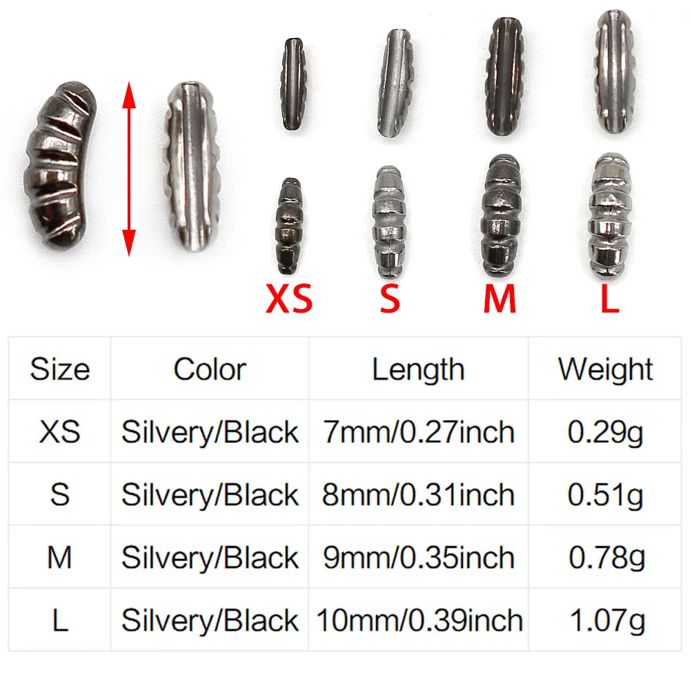 MNFT-deslizamientos de pesca con mosca, 6 uds., cuerpo de tungsteno pesado, cuentas traseras acanaladas, Scud/gamba/cuerpos de ninfa, Material de gancho para atar moscas - imagen 3