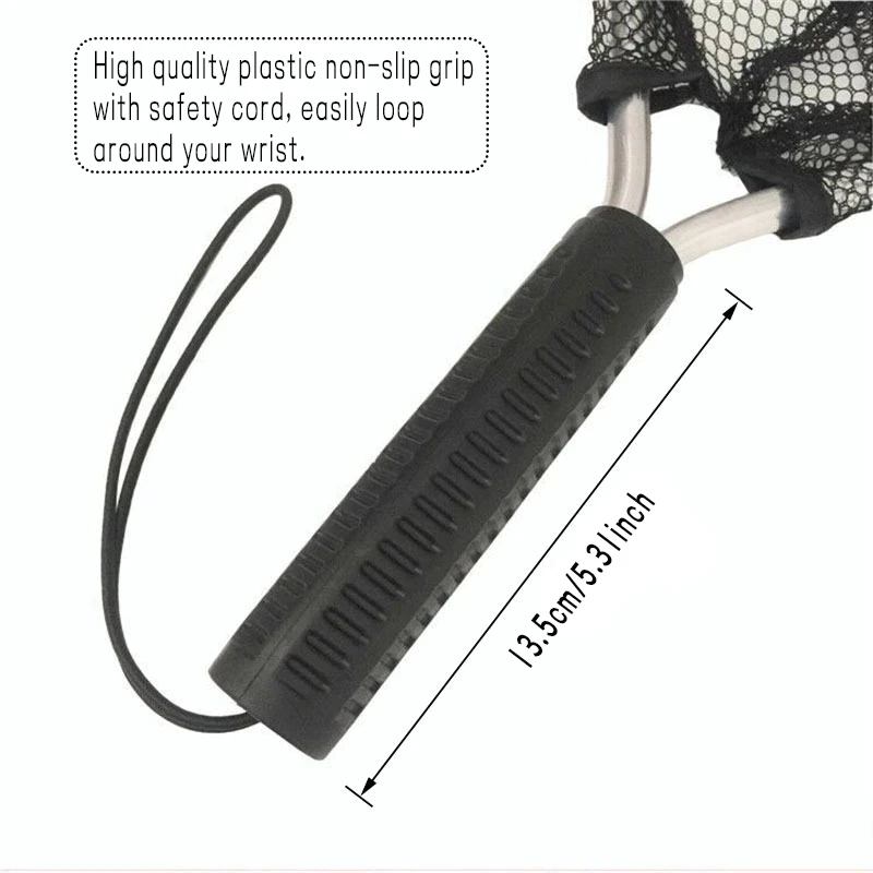 Red de aterrizaje de pesca con mosca de aleación de aluminio, redes de captura y liberación, cuchara de pesca, Red de mano de trucha, aparejos de pesca, 1 ud. - imagen 4