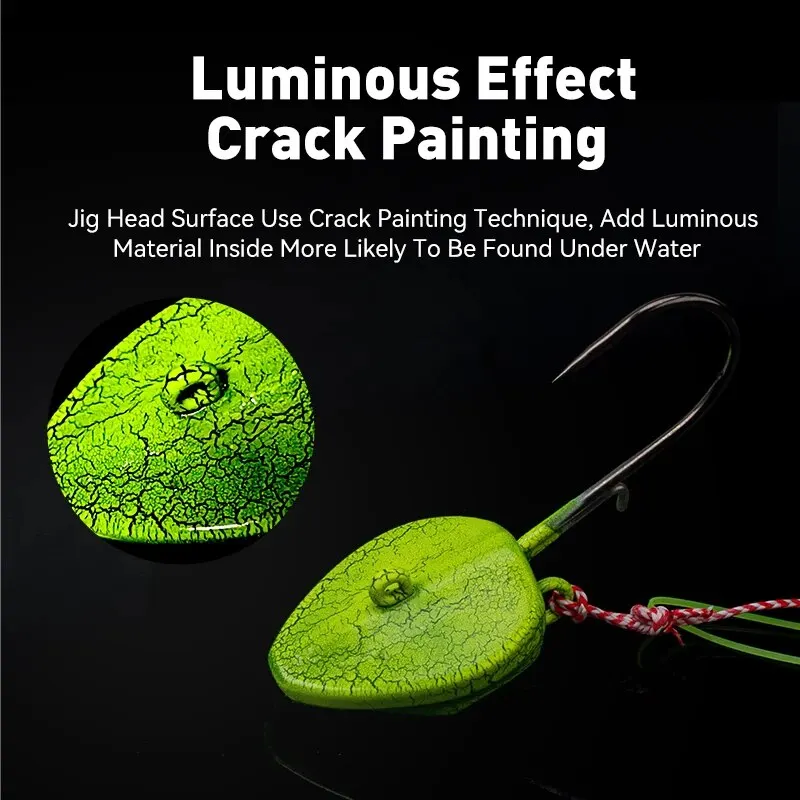 40g 60g Señuelos de pesca CONTROL PROFONDO UP Tenya Madai Jig Kabura Jighead de agua salada plomo mar canotaje cebo camarones falda de goma Jigs - imagen 5