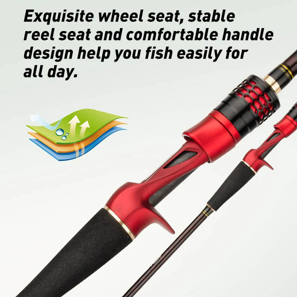Caña de pulpo, caña de pescar Jigging, 1,7 m, caña de pescar de carbono H Power, caña de pescar para barco, punta de titanio, acción 9:1, alta calidad - imagen 5
