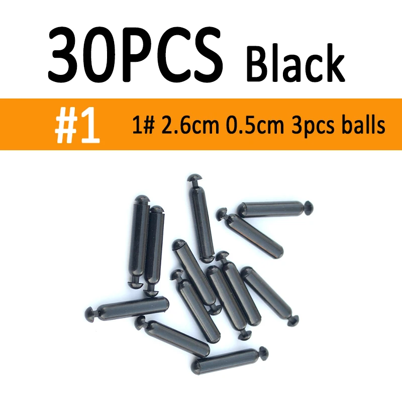 30pcs black size 1