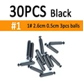 30pcs black size 1