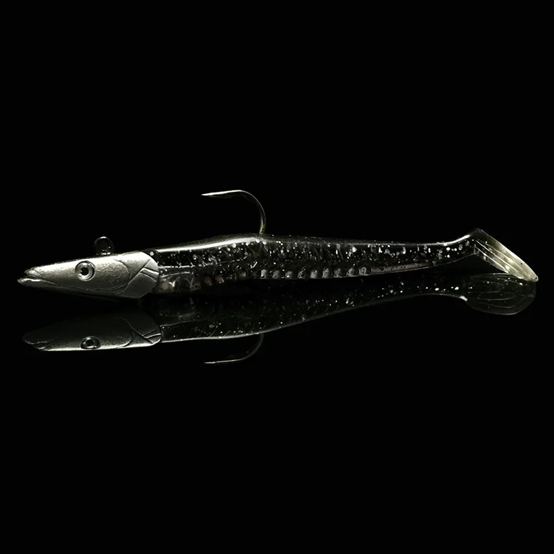 Jig Head-señuelo de pesca hundido, 11cm/22g, agua salada fresca, cuerpo vivo vivo Natural, cebo suave, 5 colores - imagen 3