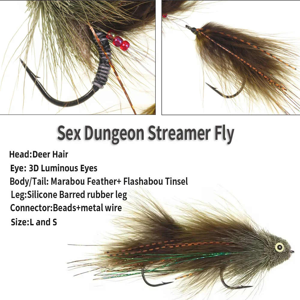 ICERIO-banderas de pescado articuladas, pelo de ciervo, lubina, insecto, columna vertebral, agua salada, gran juego, pez, pesca en mar, Lucio, lubina, trucha, señuelo de pesca - imagen 3