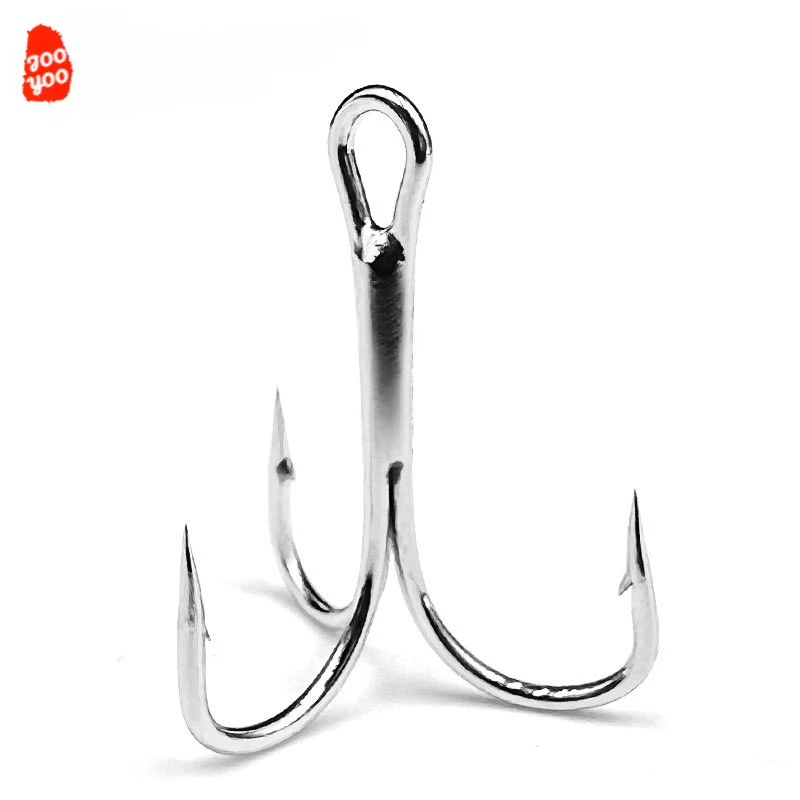 Caja de 120 Uds. De anzuelos Lua Sanben con púas, Triple ancla de acero rico en carbono, anzuelos cruzados de Triple garra, equipo de pesca, anzuelos Sanben al por mayor - imagen 5