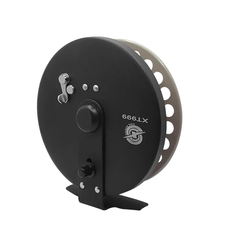 Carrete de pesca con mosca de Metal para zurdos y diestros, 90mm, 100mm, 125mm, 150mm de diámetro, pesca en hielo, pesca en agua dulce - imagen 5
