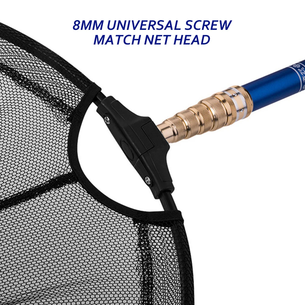 Red de pesca plegable de alto carbono, Red de aterrizaje de peces de 1,7 m, 2,1 m, 2,4 m, secciones Mult de poste súper duro, herramientas de mosca de red de inmersión manual, nueva - imagen 5