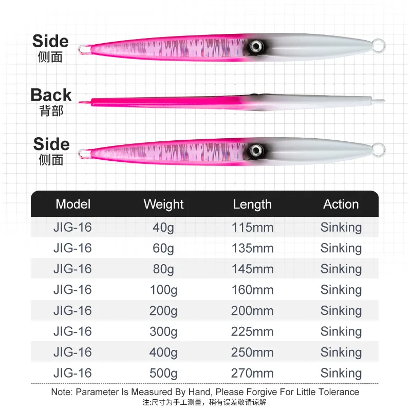 J16 4 unids/lote 40g-500g plantilla Artificial de hundimiento lento señuelo peche depredador carpa marina cebos de pesca Kits accesorios gancho de asistencia - imagen 3