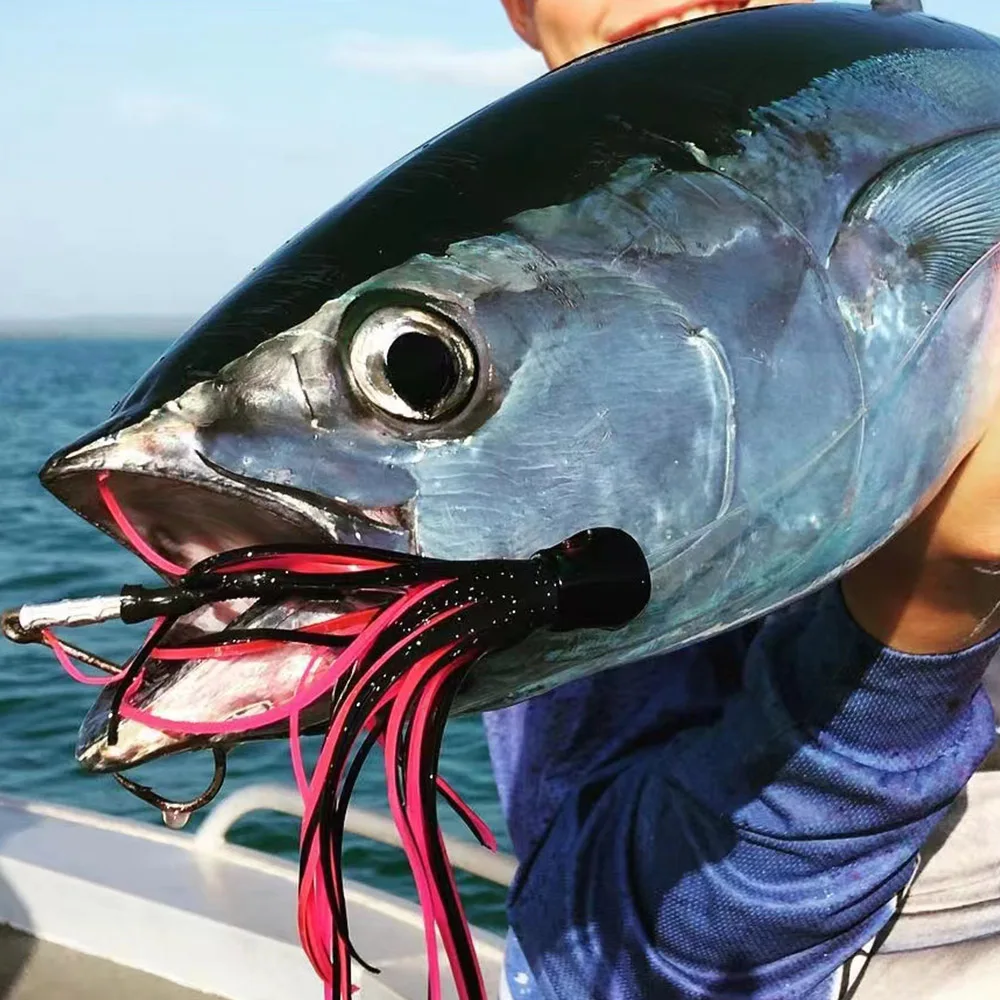 Señuelo Marlin DIY, 225g, 81,5g, cabeza de resina, pesca en aguas profundas, Barracuda, Trolling, Mahi Wahoo, gran juego de pesca GT Tuna - imagen 4