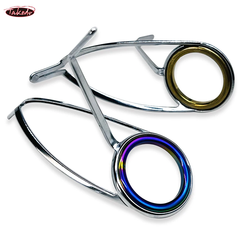 TAKEDO TN12 guía de caña de pescar, juego de 10 Uds., anillos de cerámica de acero inoxidable, Kit de reparación de caña de fundición, accesorios de repuesto de fundición - imagen 3