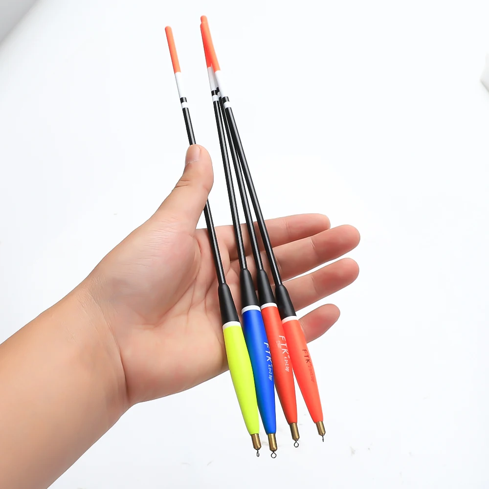 FTK-flotador de pesca Bobber de abeto, 4 unidades por lote, longitud 2 + 2g/3 + 2g/4 + 2g/5 + 2g, boya de roca oceánica de cobre para aparejos de pesca de carpa - imagen 5
