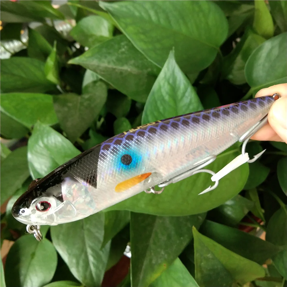 Señuelo de pesca con lápiz flotante Topwater, 2 uds., 110mm, 22,5g, manivela para caminar para perros, Wobbler, Stickbait, cebo duro para pececillo, Lucio - imagen 3