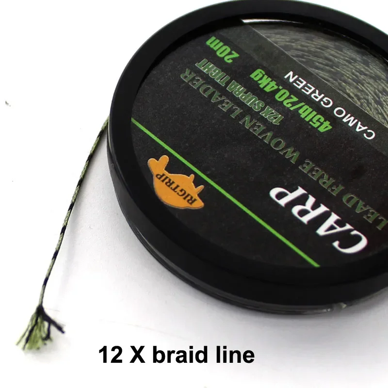 Línea líder carpa 45LB sin plomo – Camuflaje - imagen 5