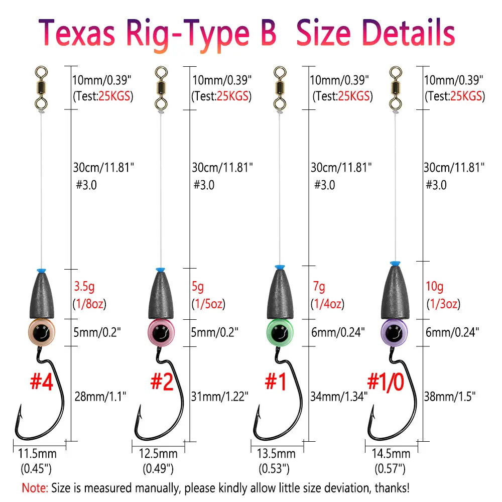 Bimoo-Juego de aparejos Texas de 5 piezas, Kit de aparejos de pesca de carpas de lubina, aparejos de pelo de pesca, Boilies listos para usar - imagen 4