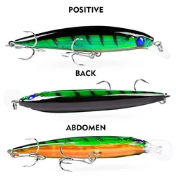 Señuelo de Pesca Minnow, 11cm, 13,5g, Crankbait, Wobblers flotantes, perca, cebo Artificial para Lucio, carpa, cebo de natación, Pesca, 1 ud.