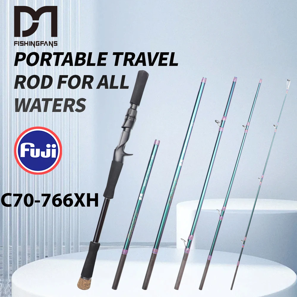 Caña carbono Fishingfans 70-766 XH Extra Heavy – Viaje anillas Fuji