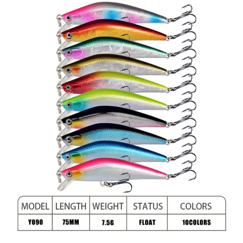 Señuelo de pesca de pececillos duros flotantes, cebo artificial, wobblers, para pesca de carpa, 7,5g, 7,5 cm, 1 parte - imagen 2