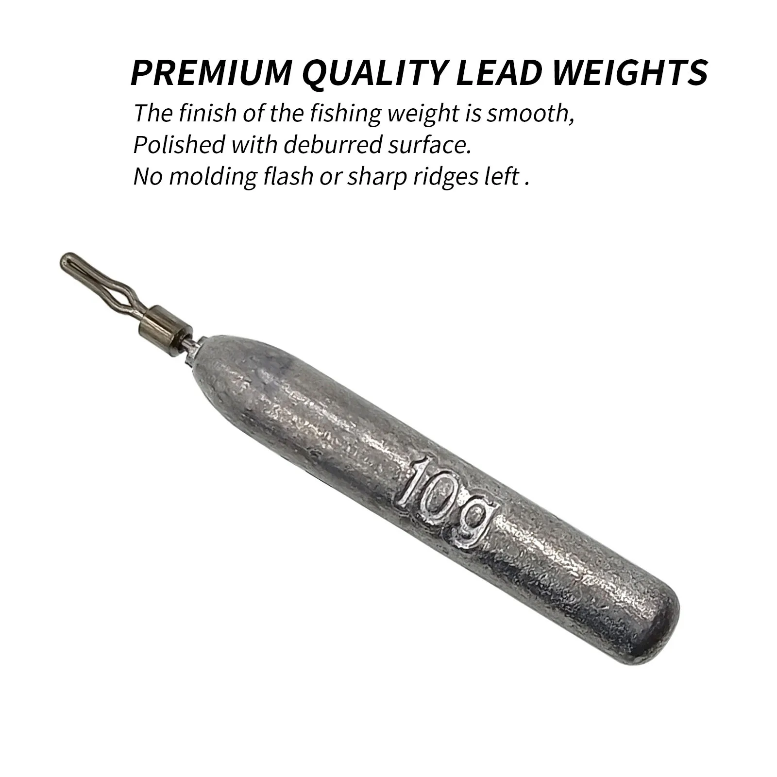 Un peso de plomo plateado con el número 109