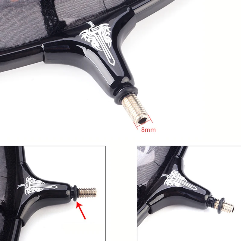 Cabezal de red de pesca de carbono antigancho, red de pesca ultraligera de aleación de titanio, red de pesca de profundización sólida, accesorios de herramientas de pesca - imagen 5