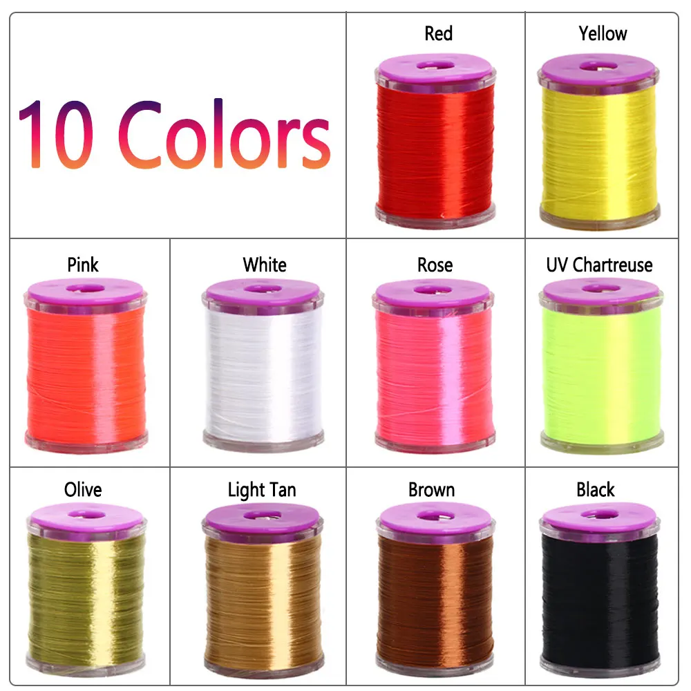 Bimoo-Hilo de nailon de alta resistencia, 10 piezas, mezcla 75D, suave, ligero, encerado, ninfa, seco, húmedo, Señuelos de Pesca, Material de atado de moscas - imagen 3