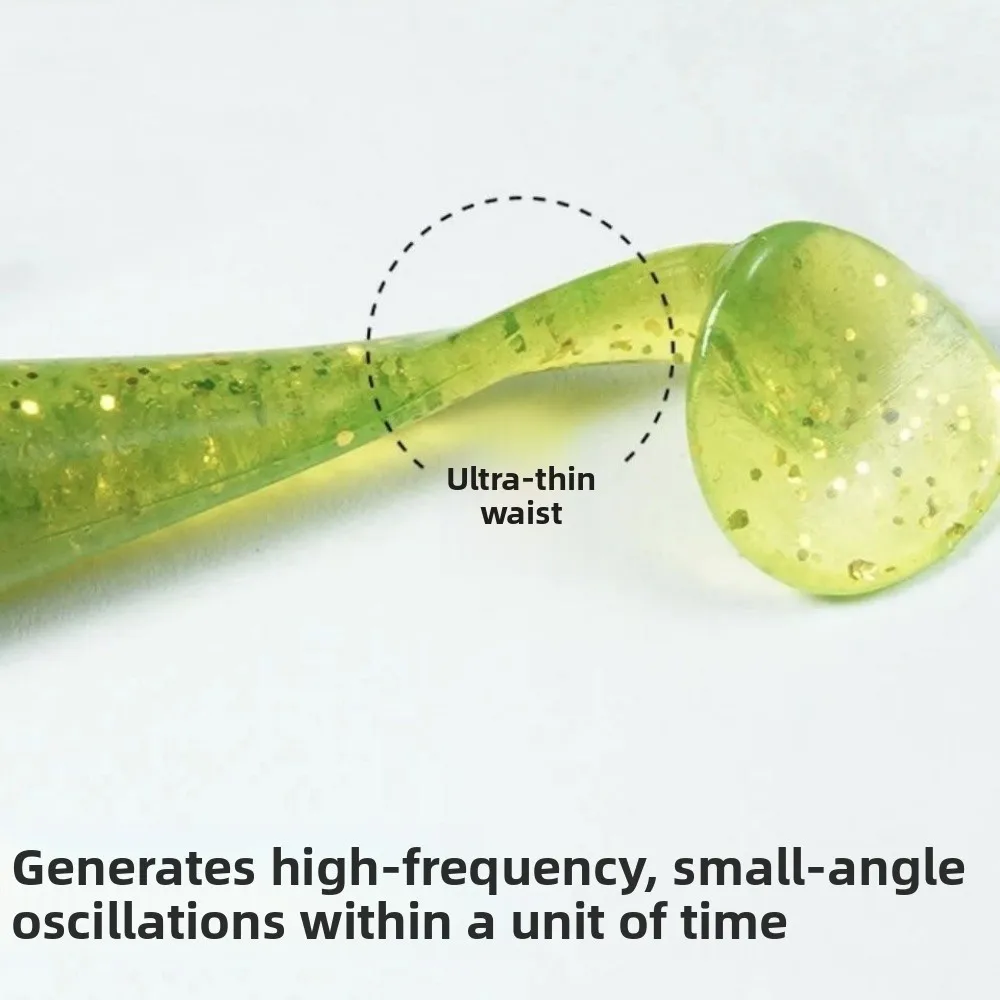 MUKUN 50 Uds Mini Señuelos de Pesca blandos, 3,5 cm 0,43g señuelo de gusano con cola en T, cebo Artificial de silicona, aparejos de pesca de Lucio - imagen 4