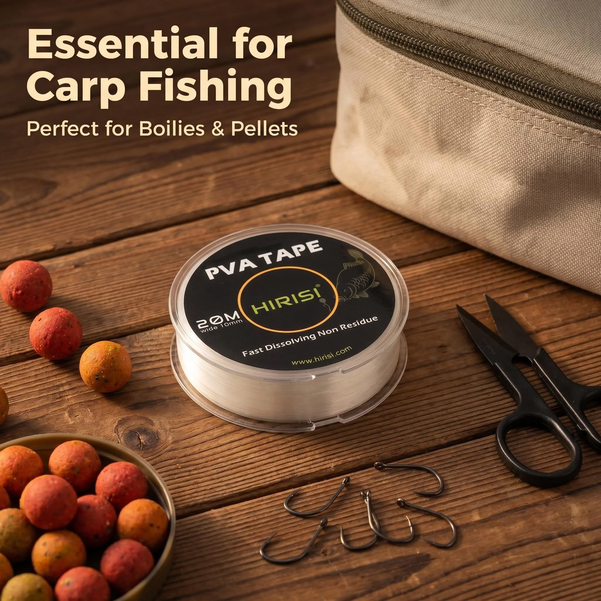 Cinta PVA Hirisi, rápida disolución para pesca de carpa - imagen 5