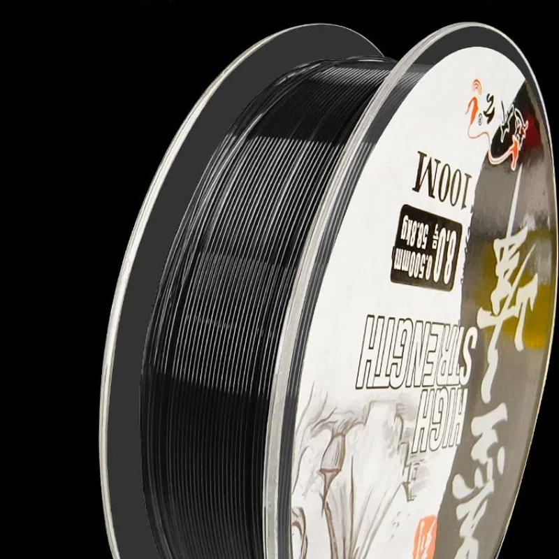 Sedal de pesca de nailon, caña de pescar de carrete continuo para peces grandes, accesorios de pesca de anclaje, color negro - imagen 3