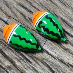 1/2/3 Uds flotador de pesca de camarones con agujero central 1/4 peso de plomo Mini flotador de Bobber de camarones para flotadores de pesca de camarones