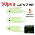 50pcs S Lumo Green