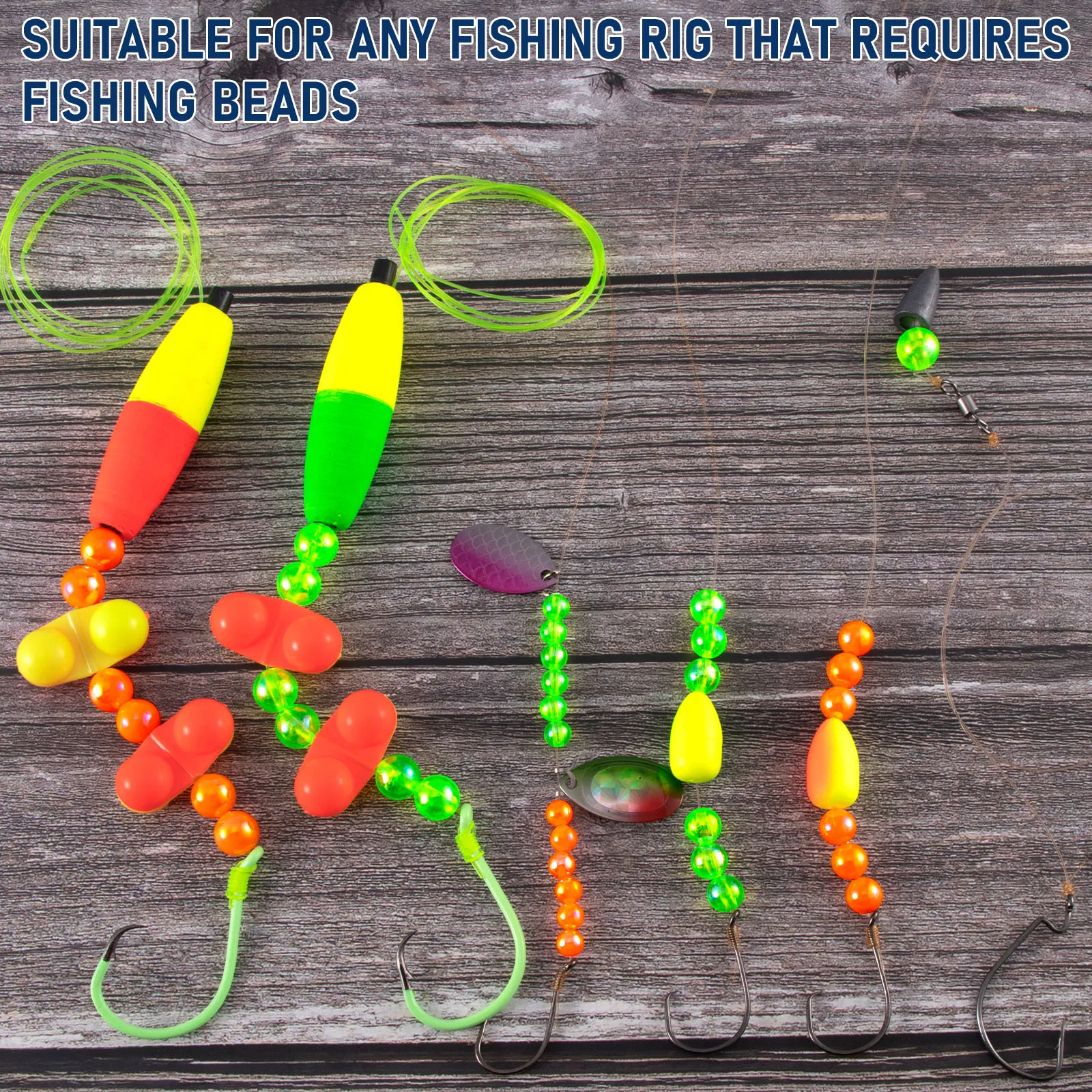 100pcs Fishing Beads Holographic Beads for Surf Fishing Rig Carolina Rig Walleye Spinner Rig Catfish Salmon 6mm 8mm 10mm - imagen 3