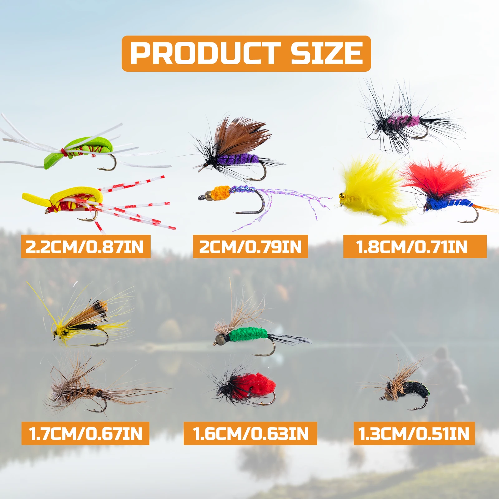 Goture 26 unids/caja trucha lubina ninfa señuelo de pesca con mosca moscas secas/húmedas ninfas Señuelos de pesca en hielo cebo con mosca Artificial con caja - imagen 3