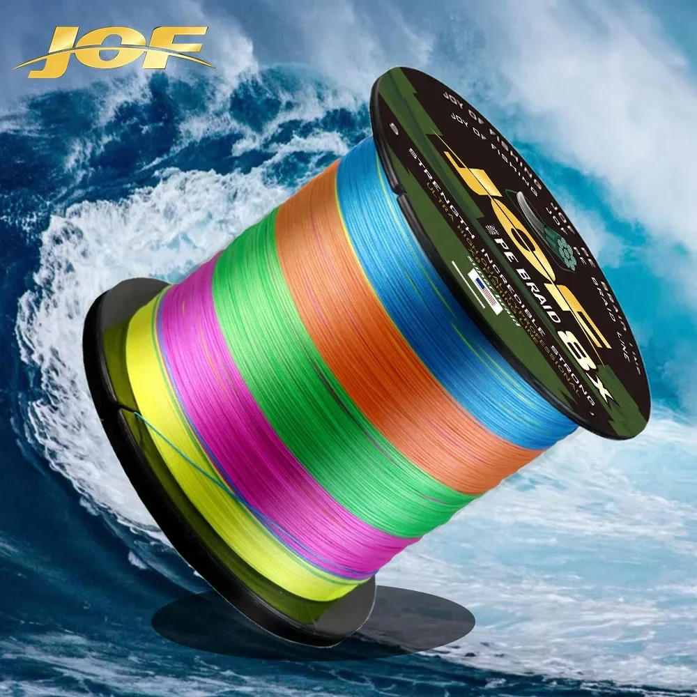 JOF 500M 8 hebras hilo de pescar trenzado X8 para equipo de pesca accesorios de artículos de pesca de carpa multifilamento tejidos fuertes con cable - imagen 3