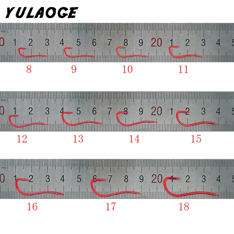 20 unids/bolsa anzuelos de pesca rojos con púas de doble vástago gancho de soporte de cebo para pesca con cebo vivo para pesca en la playa anzuelo con cebo vivo - imagen 5