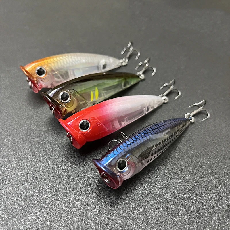 Señuelos de Pesca Popper de superficie de 70mm y 8,5g, cebos artificiales flotantes para Pesca Pop Topwater, accesorios para caminar al perro Swimbait - imagen 3