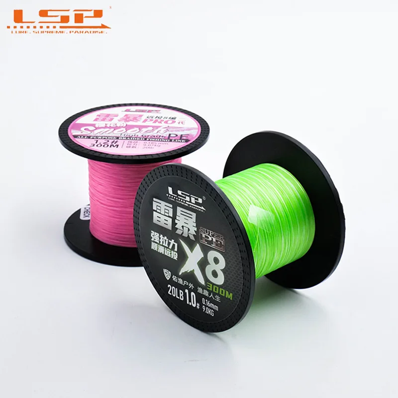 LSP Thunderstorm Pro PE línea de Pesca trenzada 8 hebras 300/500M 13-58LB línea multifilamento carpa Linhas Pesca para Pesca - imagen 2